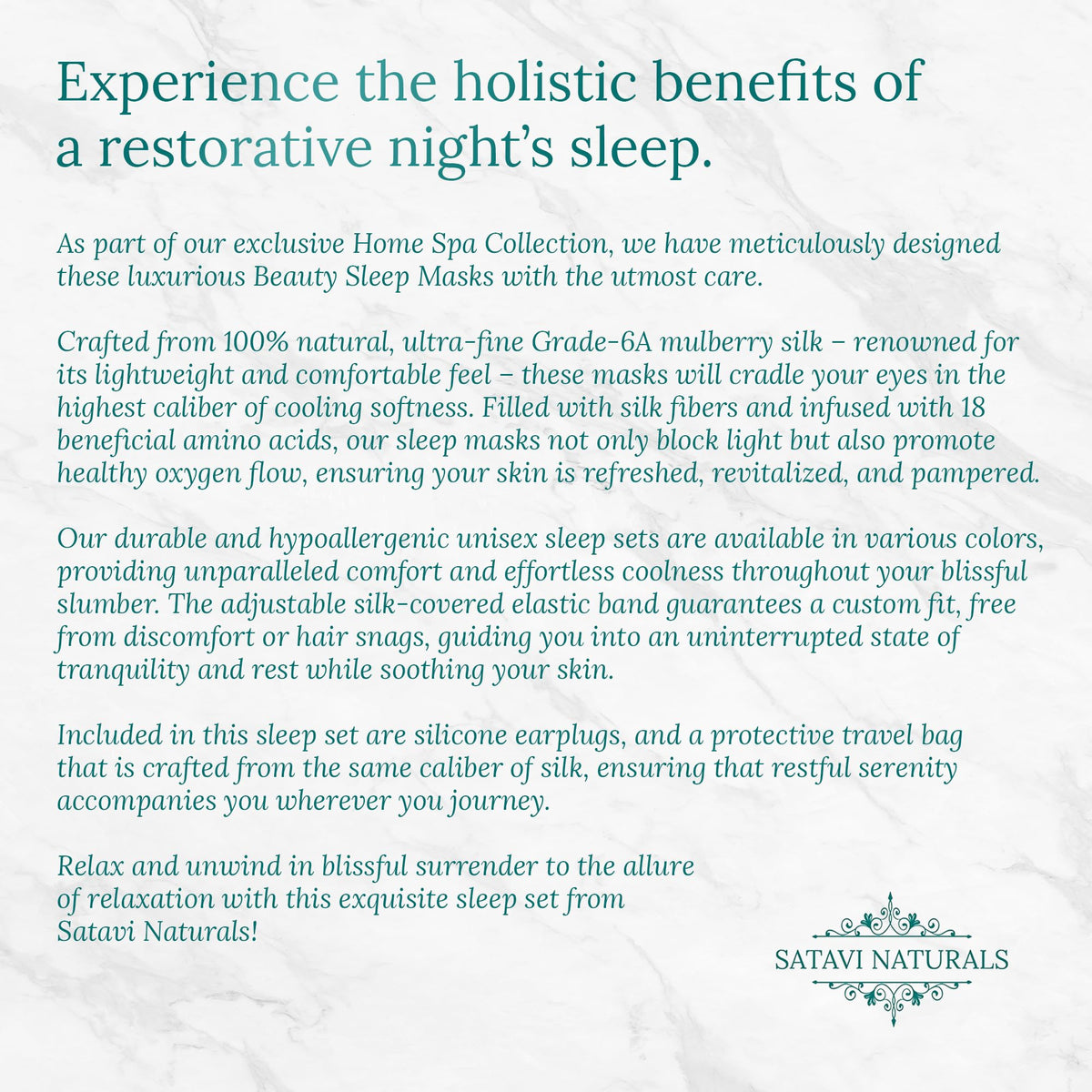 Satavi Naturals Beauty Sleep Mask