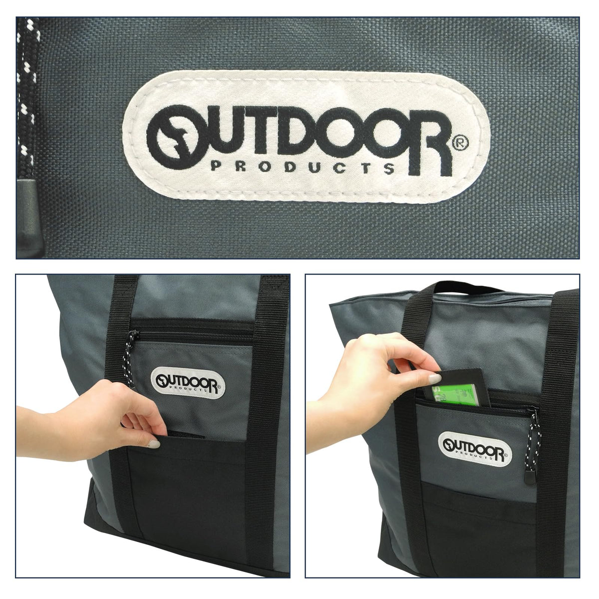 Large-Capacity Travel Tote Bag – Gray