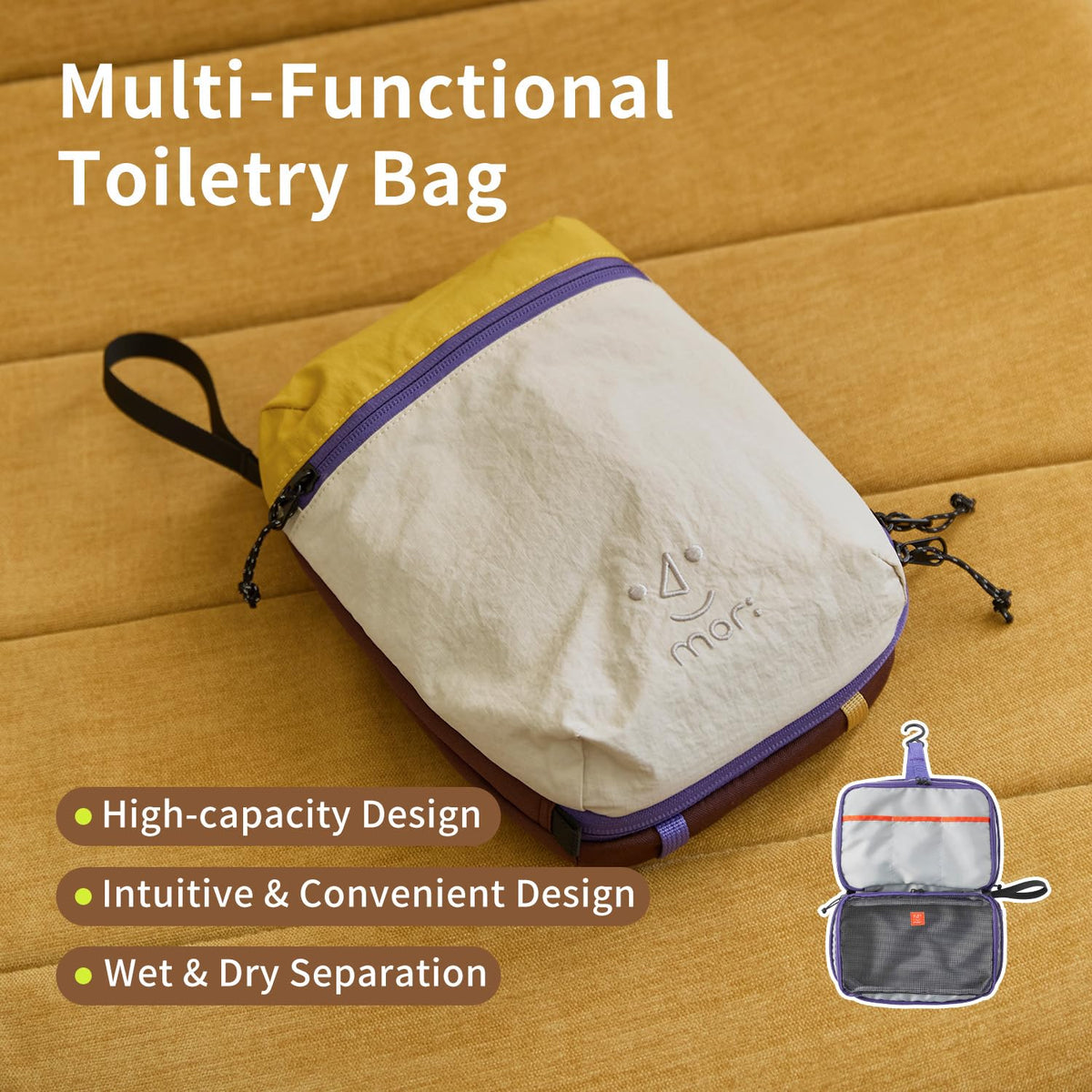 Medium Wet and Dry Hanging Toiletry Bag