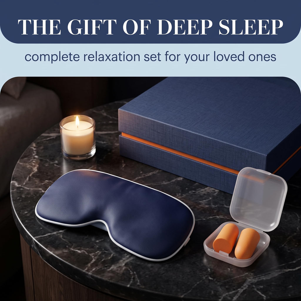 Weighted Sleep Mask for Adults, Double Sided Design, Earplugs Set
