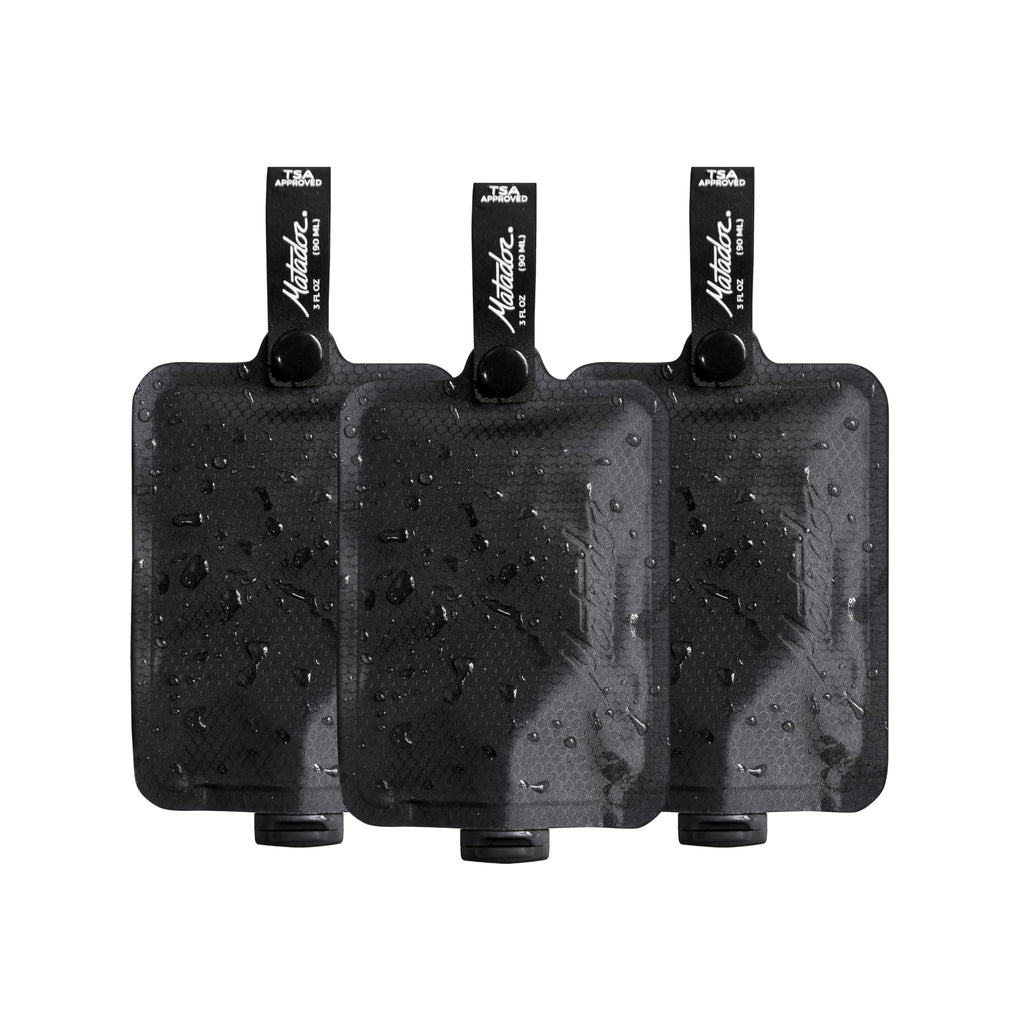 3 oz Refillable Travel Toiletry Pouches with Labels
