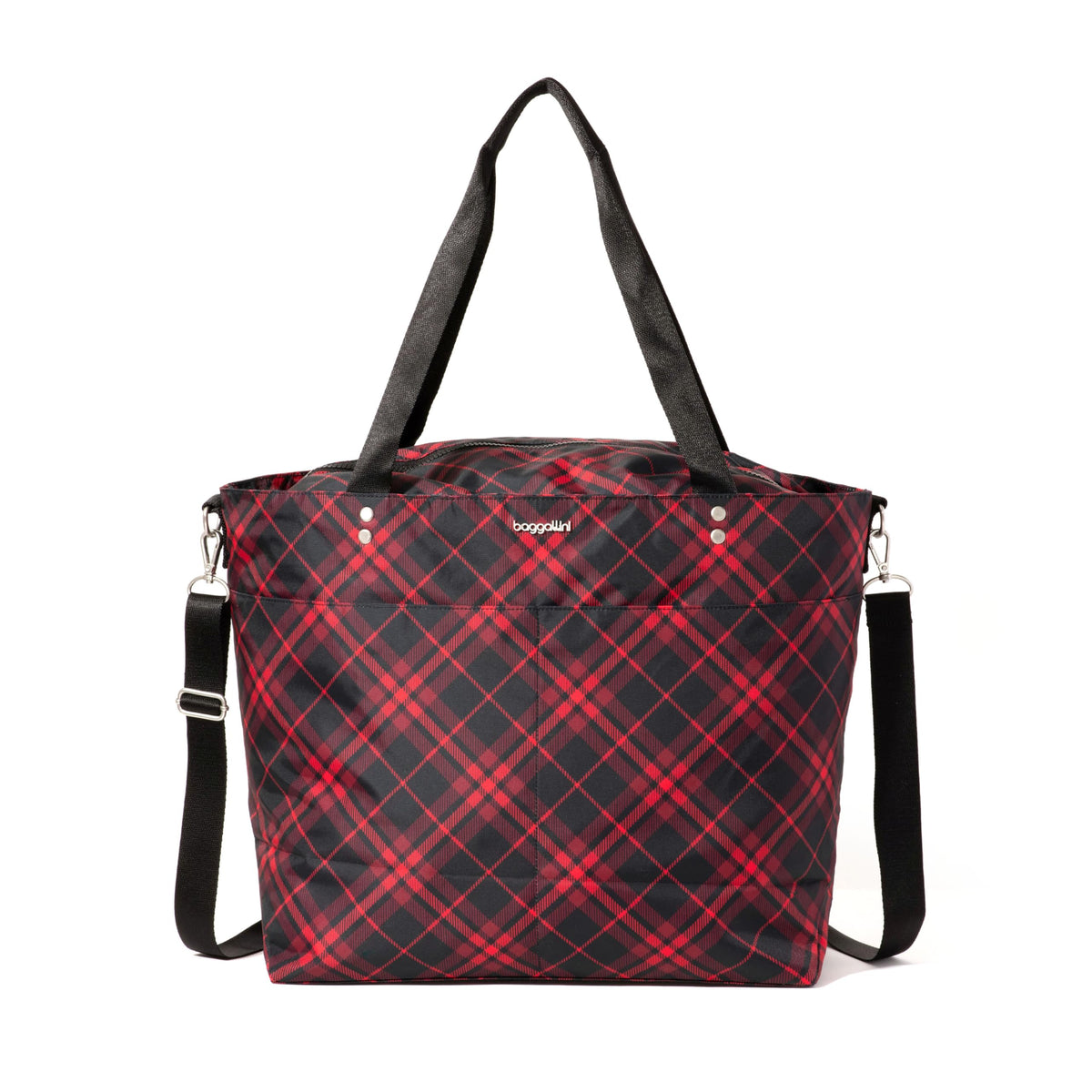 Lightweight Nylon Carryall Tote with Luggage Sleeve