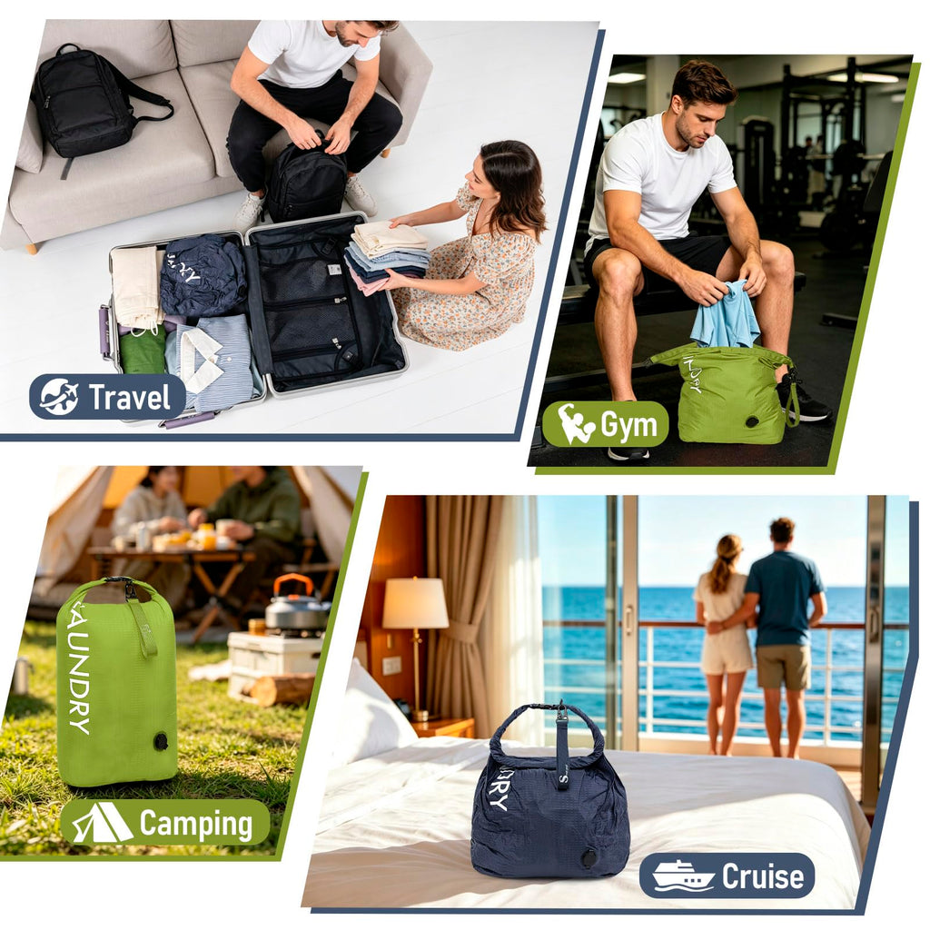 2-Pack Waterproof Compression Laundry Bags