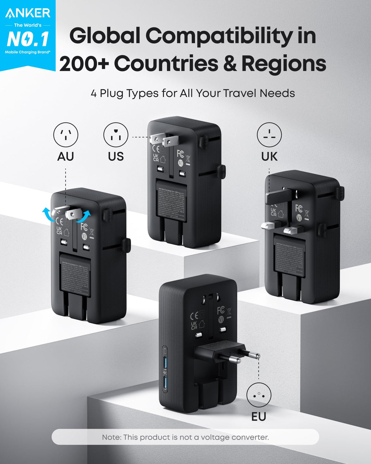 Anker Nano Travel Adapter & Nano Portable Charger (Bundle)
