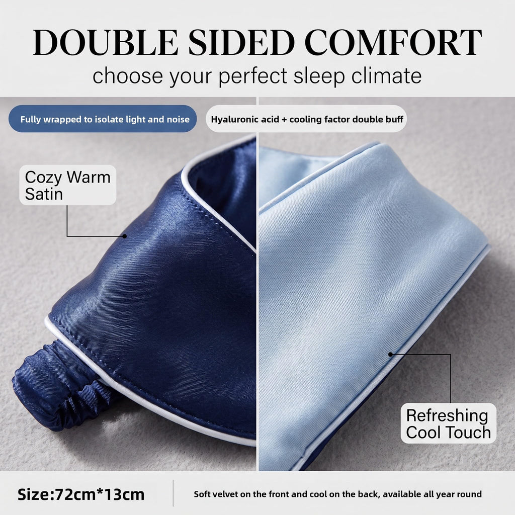 Weighted Sleep Mask for Adults, Double Sided Design, Earplugs Set