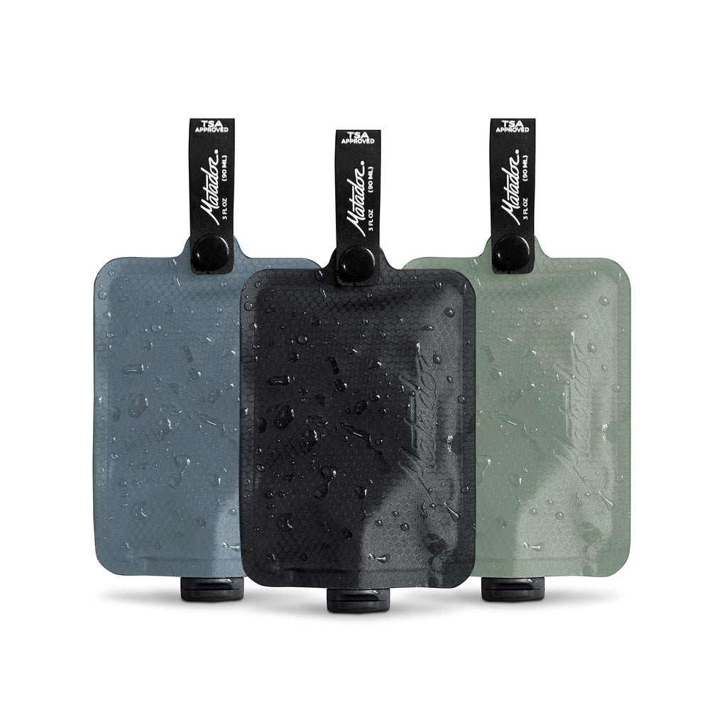 3 oz Refillable Travel Toiletry Pouches with Labels