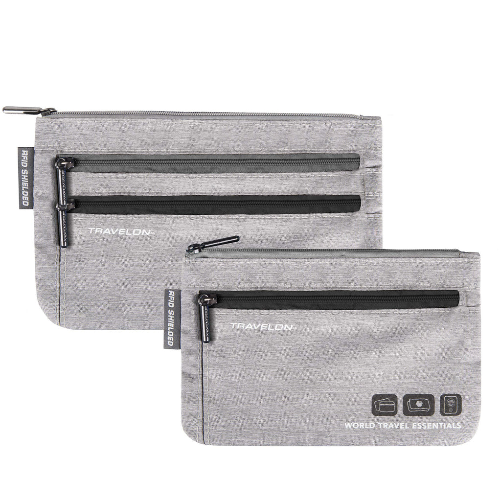Travelon World Travel Essentials Set of 2 Currency and Passport Organizers