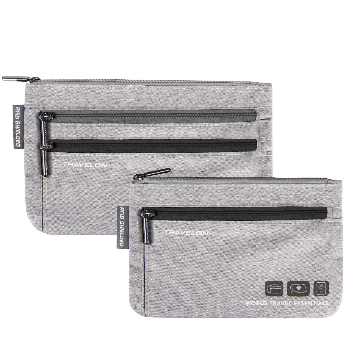 Travelon World Travel Essentials Set of 2 Currency and Passport Organizers